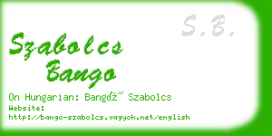 szabolcs bango business card